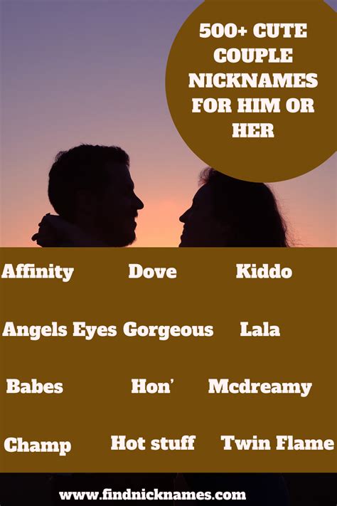Best Sweet, Romantic, and Quirky Couple Nicknames .